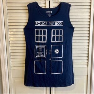 Doctor who police call box tank top plus size 3x